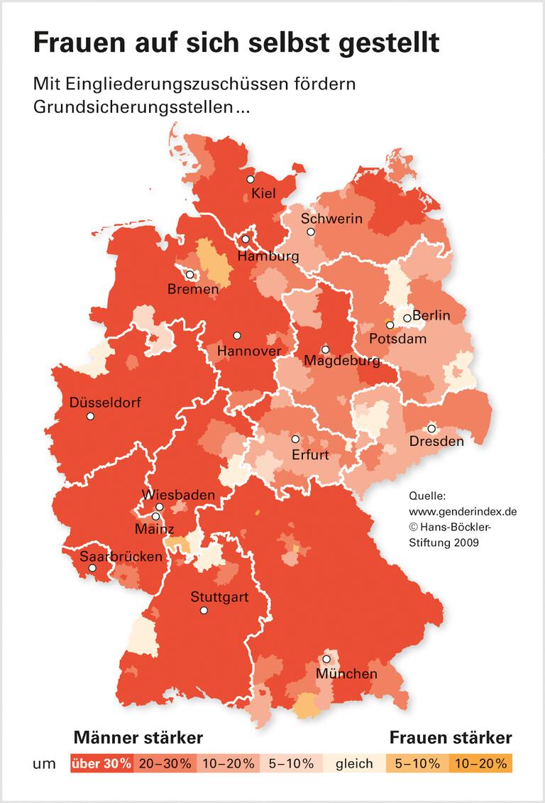 Jobcenter: Frauen stehen hinten an