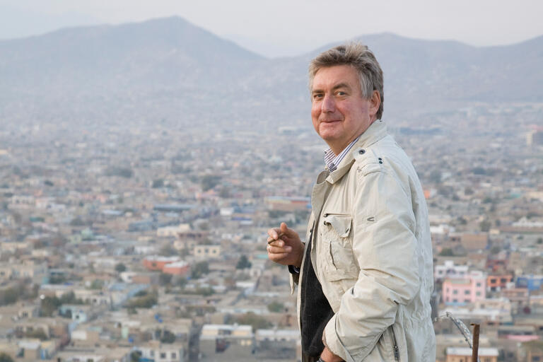 Frank Hantke auf dem Television Hill in Kabul: „Ich versuche, Ideen in ein paar Köpfe zu pflanzen.“