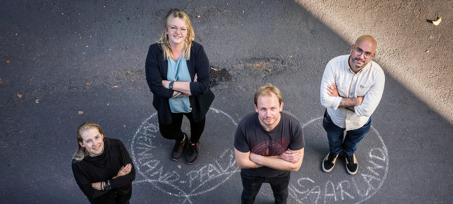 Enya Hauptmann, Marie Grigo, Christian Hellfritsch und Kai Sarg (v. l. n. r.) 