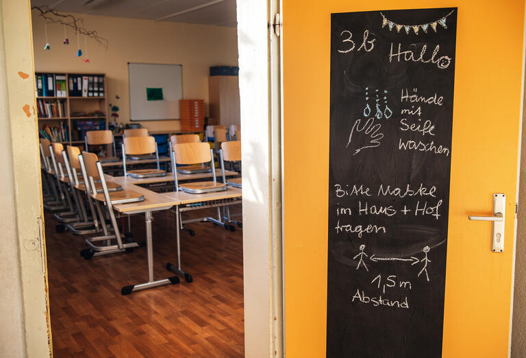Klassenzimmer Corona