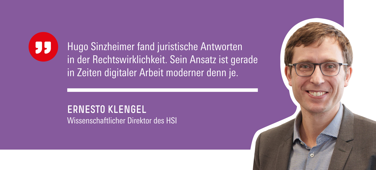 Das Bild zeigt Ernesto Klengel, den Wissenschaftlichen Direktor des Hugo Sinzheimer Instituts für Arbeits- und Sozialrecht der Hans-Böckler-Stiftung. 