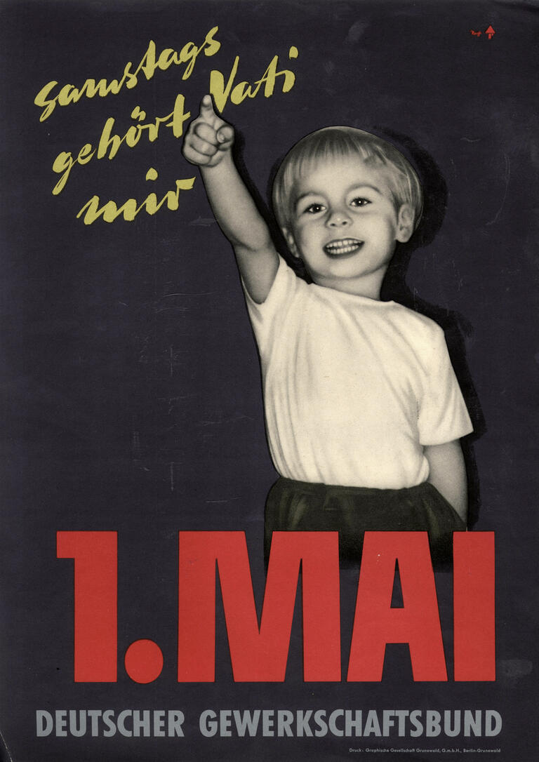 Kinder an die Macht: DGB-Plakat zum ­arbeitsfreien Samstag (1955)