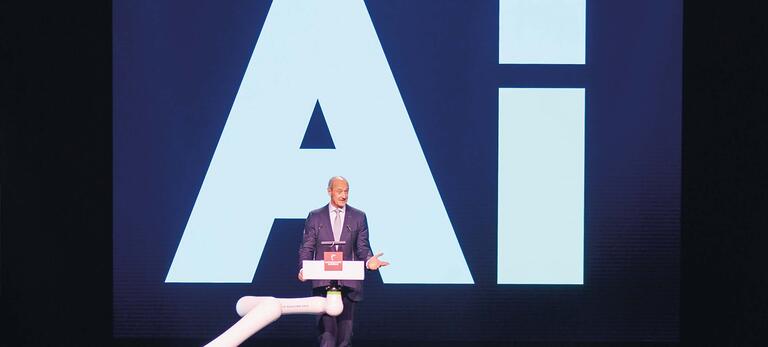 Roland Busch, Vorstandsvorsitzender Siemens, bei der Eröffnung der Hannover Messe
