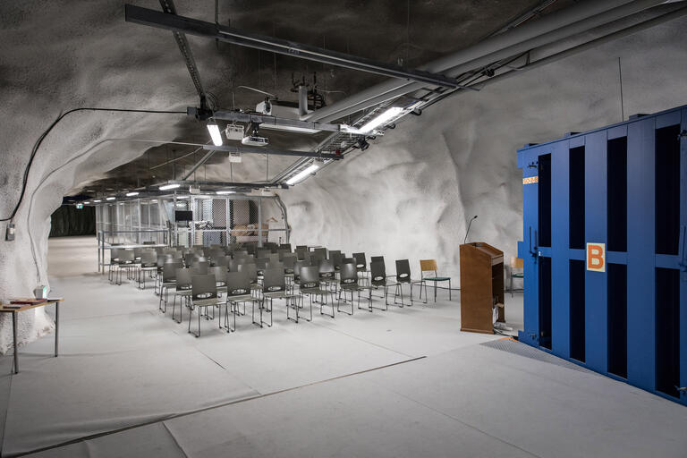 Bunker unter dem Stadtteil Hakaniemi in Helsinki
