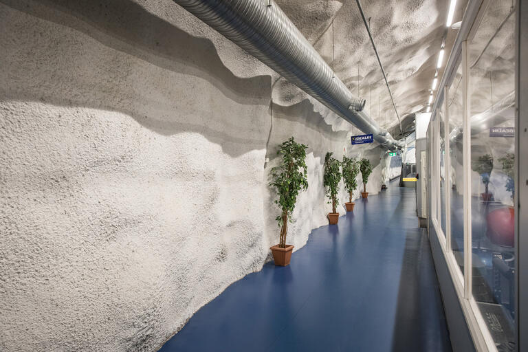 Bunker unter dem Stadtteil Hakaniemi in Helsinki
