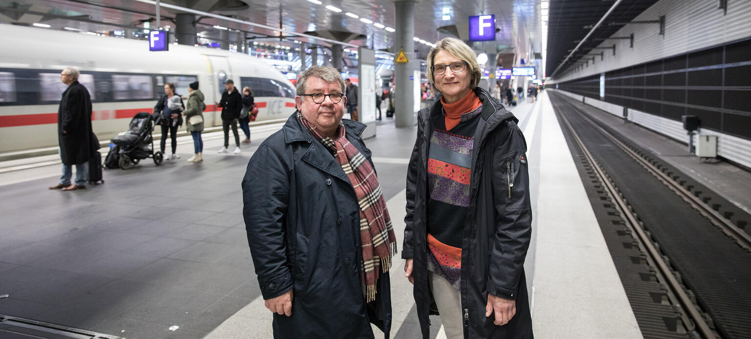 Betriebsräte Ralf Damde und Carola Schein
