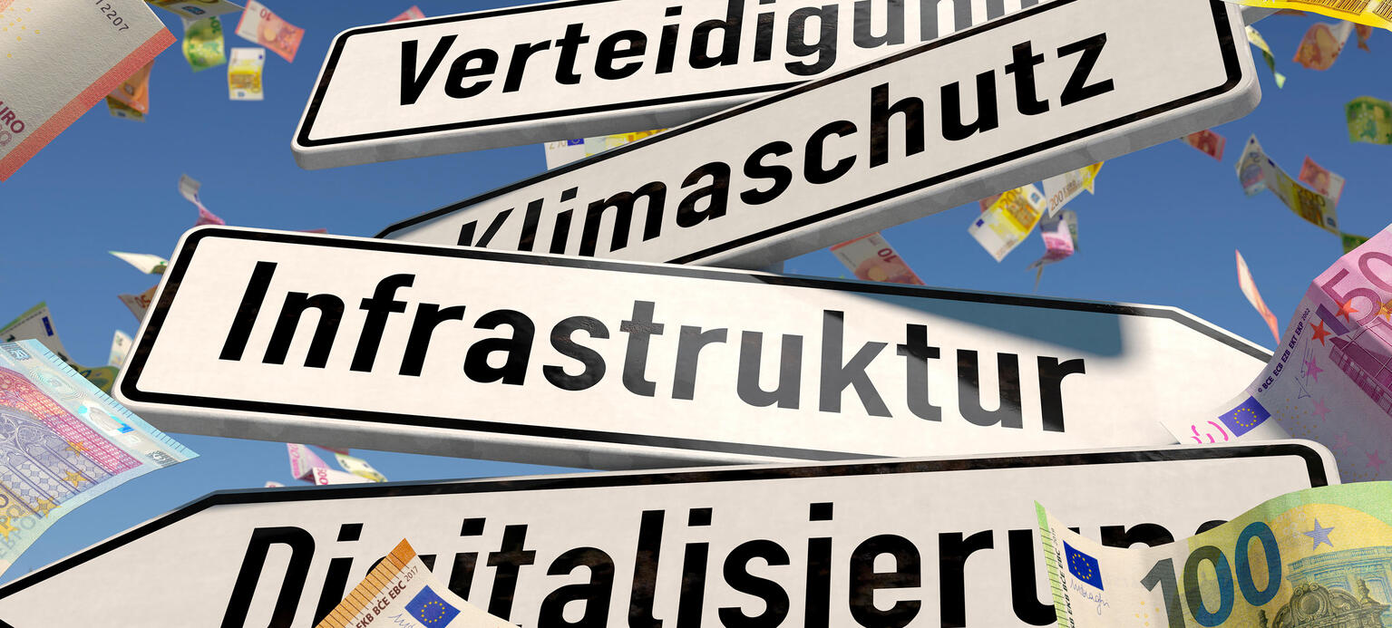 Symbolbild zum Thema Sondervermögen, Bundeshaushalt, Rekordschulden usw. der neuen Bundesregierung in Deutschland