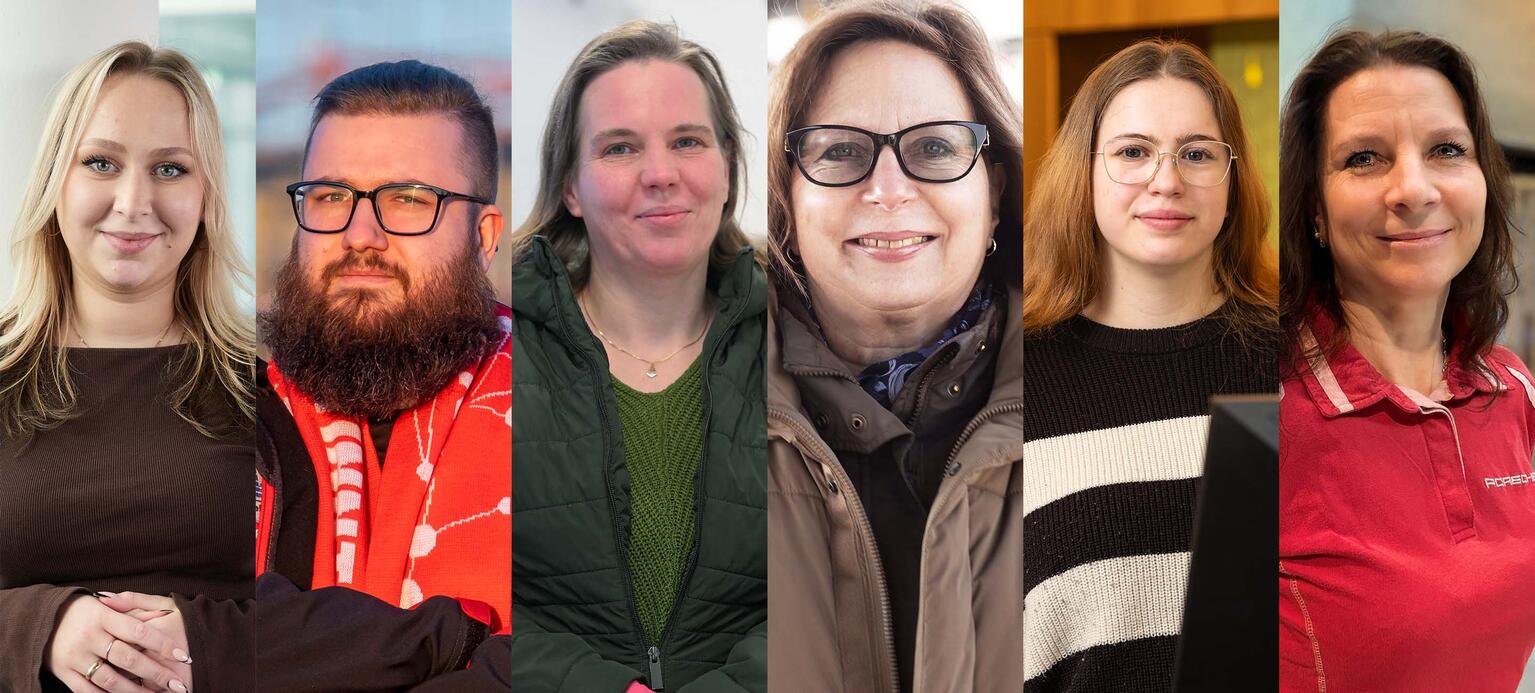 Bild-Collage mit sechs Betriebsratskandidat*innen