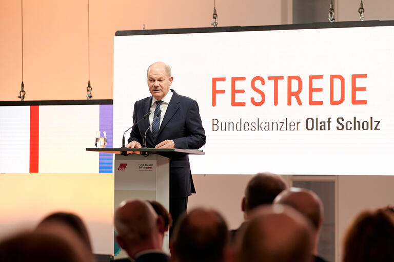 Olaf Scholz auf dem Festakt 70 Jahre Betriebsverfassungsgesetz
