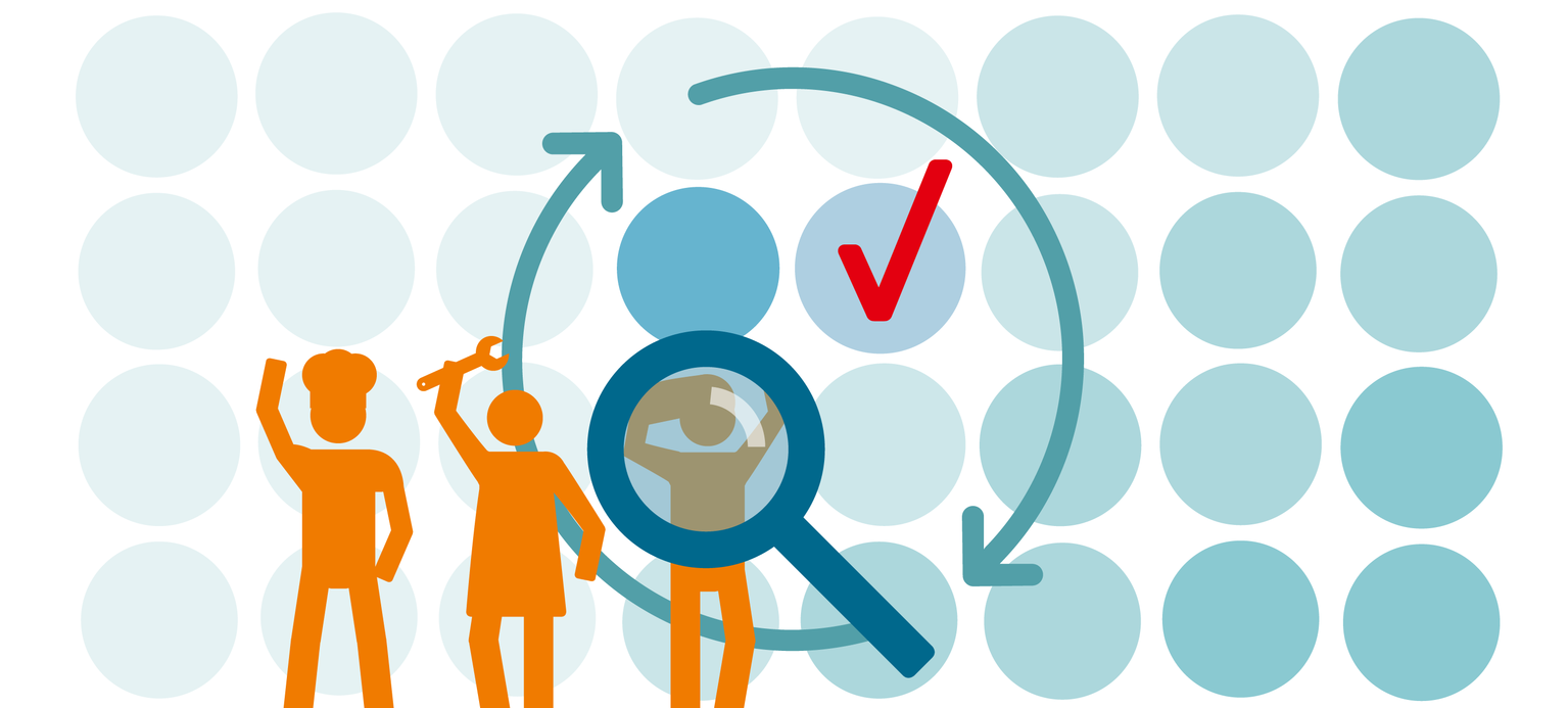 Grafik - Arbeiterinnen werden unter die Lupe genommen