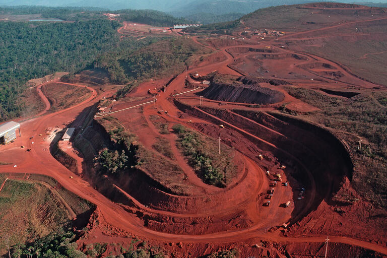 Eisenerztagebau in Carajás, Brasilien