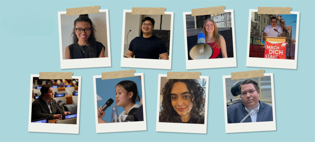 Portraits unserer engagierten Stipendiat*innen als Polaroid-Collage