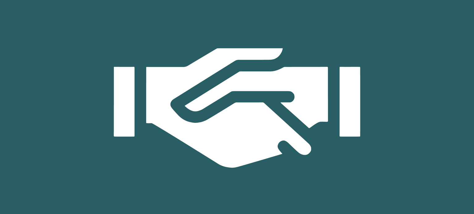 Icon zwei Hände begrüßen sich