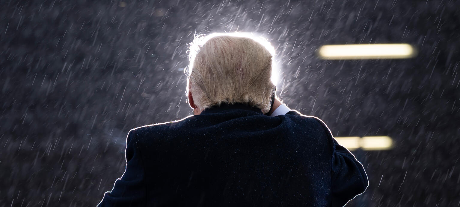 Donald Trump im Regen