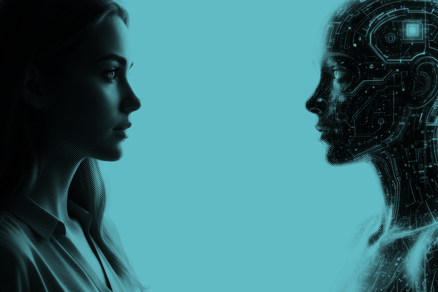 Keyvisual des Neujahrsempfang 2026: KI trifft auf Mensch