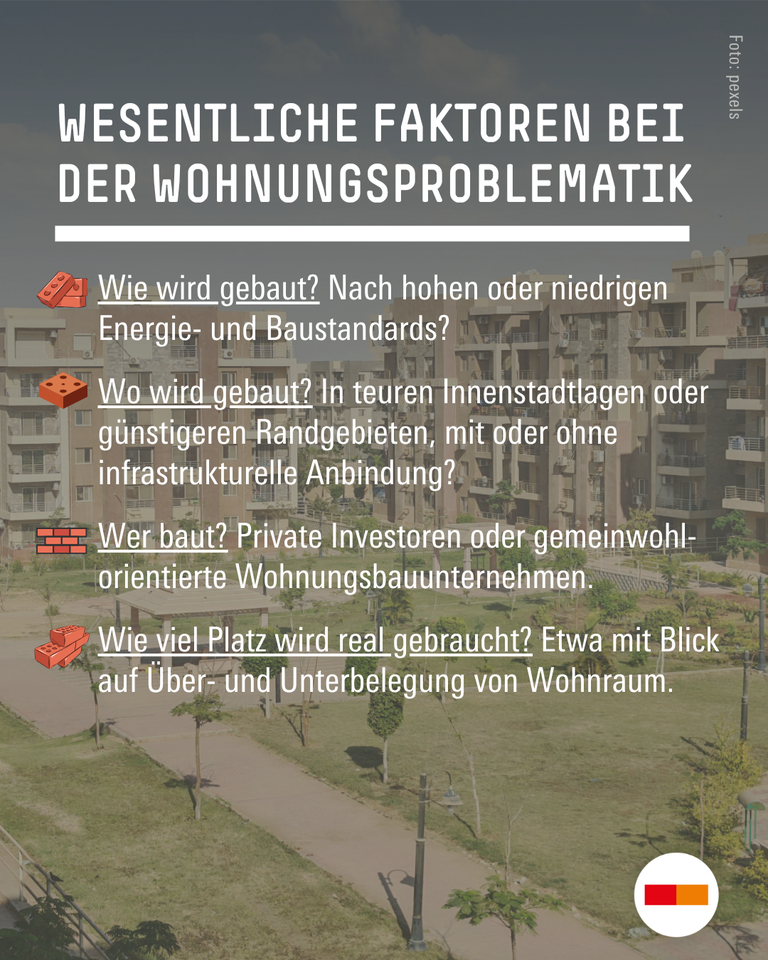 Die wichtigen Faktoren  der Wohungsproblematik