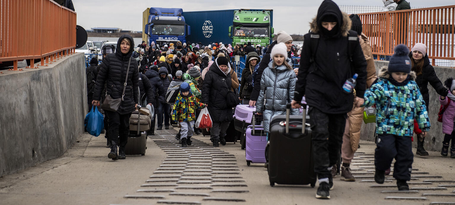 Flüchtlinge aus der Ukraine erreichen Rumänien