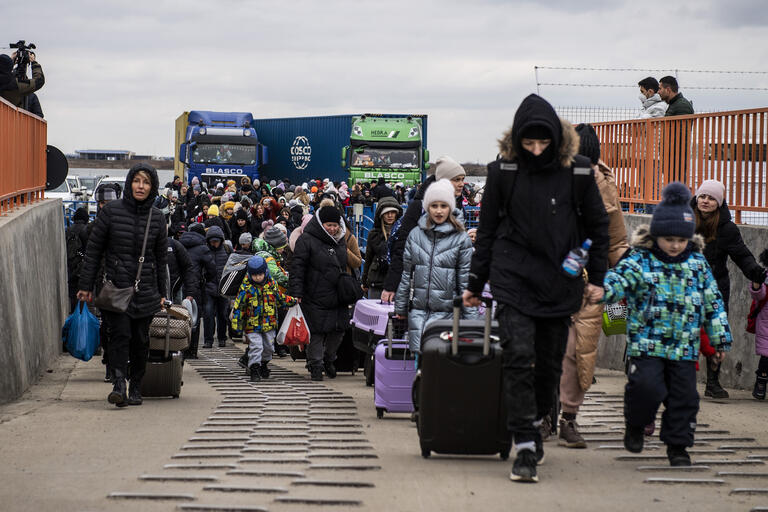 Flüchtlinge aus der Ukraine erreichen Rumänien