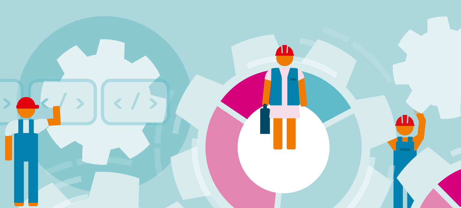 Aufgeschlossene Beschäftigte