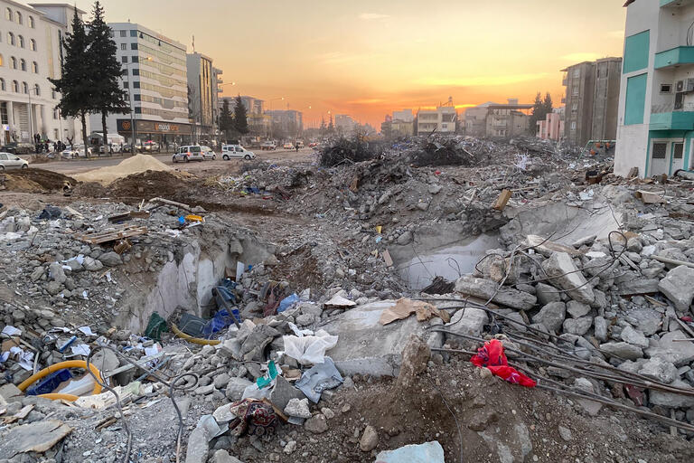Zerstörung nach dem Erdbeben in der Türkei