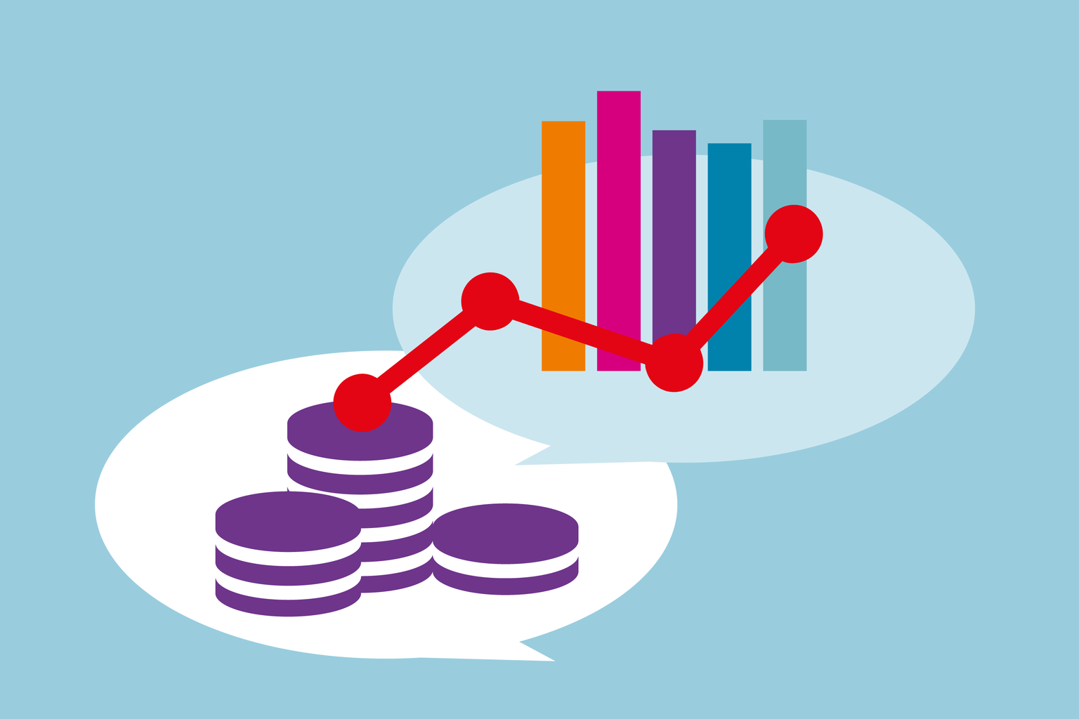 Keyvisual der WSI-Tariftagung - Infografik mit Diagramm und Geldstapeln