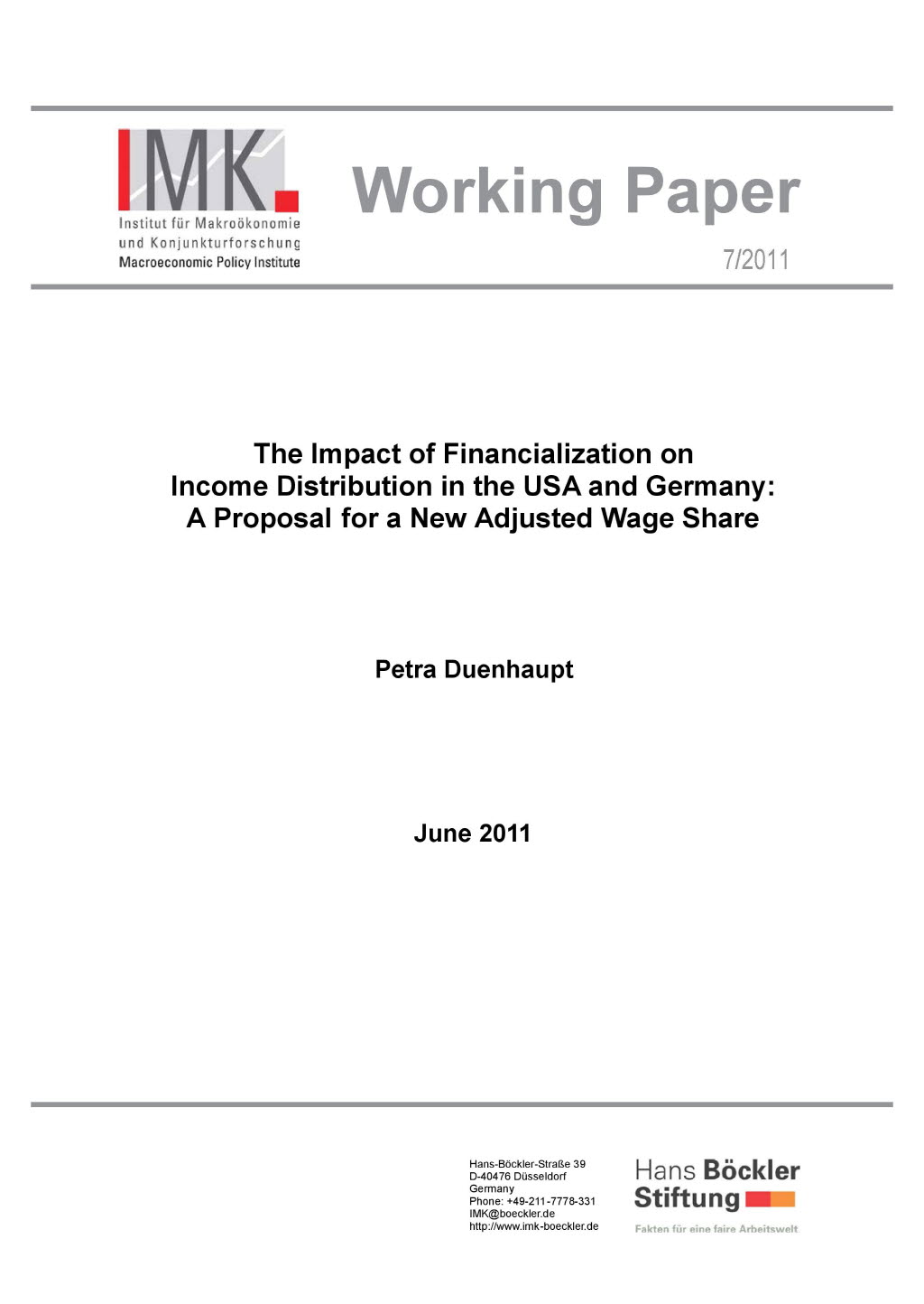The Impact of Financialization on Income Distribution in the USA and Germany