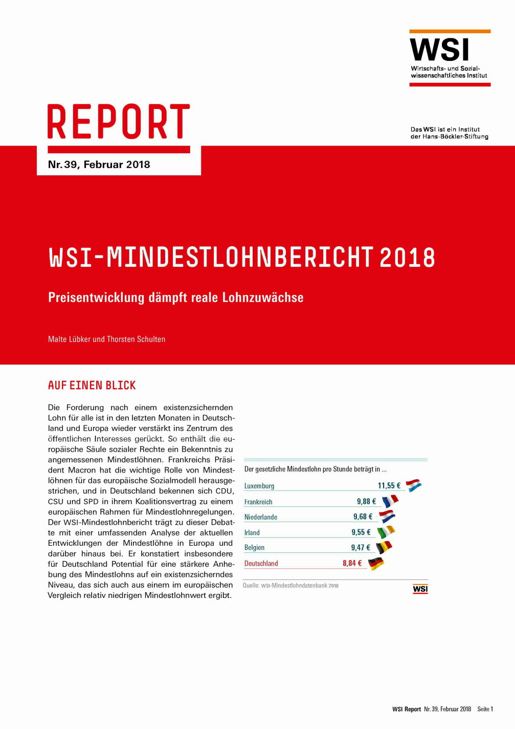 WSI-Mindestlohnbericht 2018