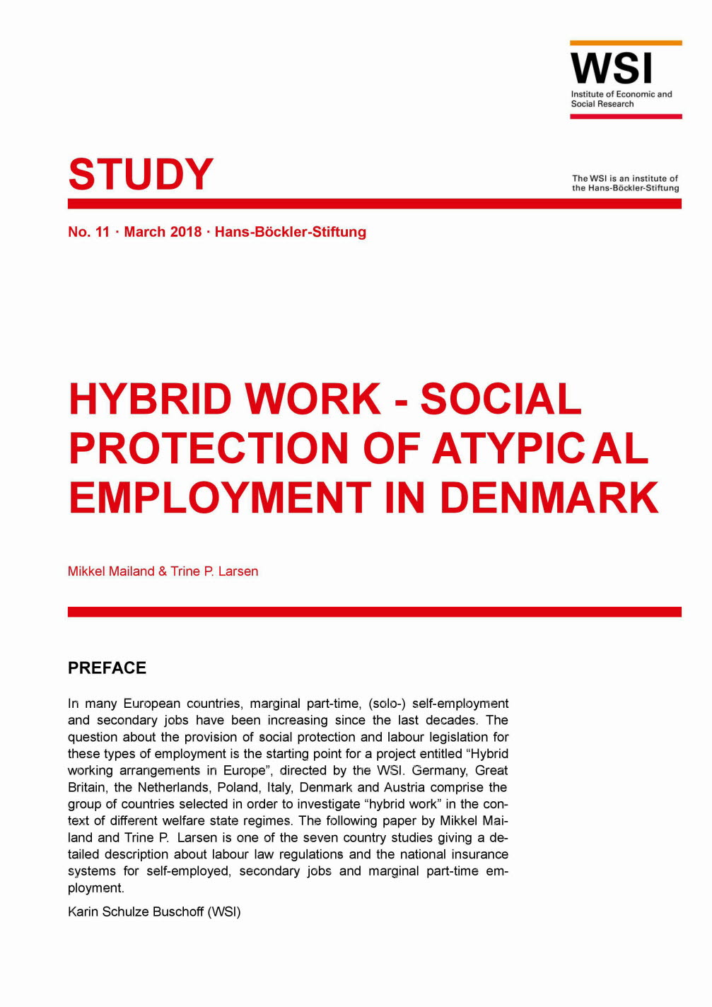 Hybrid work - social protection of atypical employment in Denmark