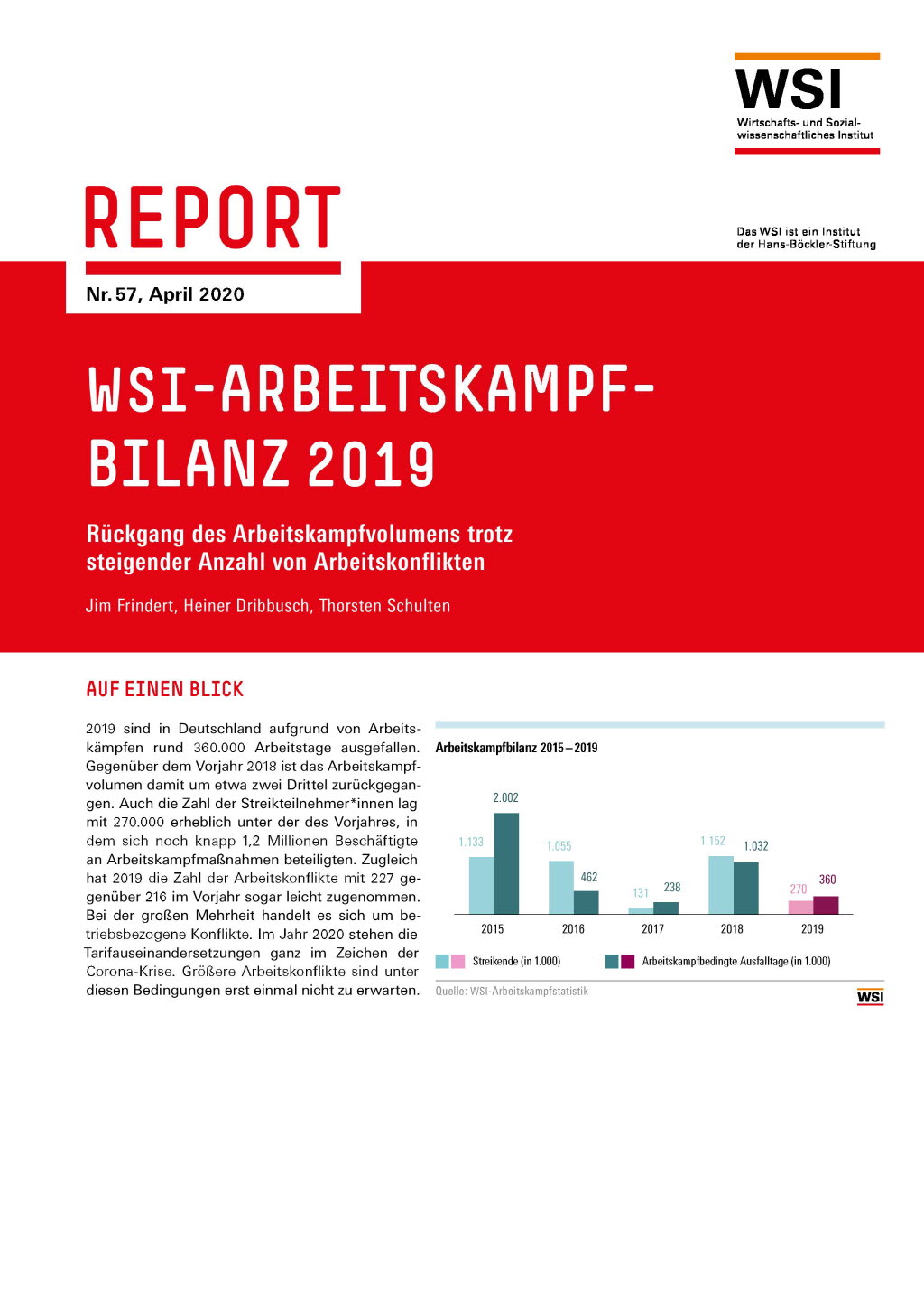 WSI-Arbeitskampfbilanz 2019