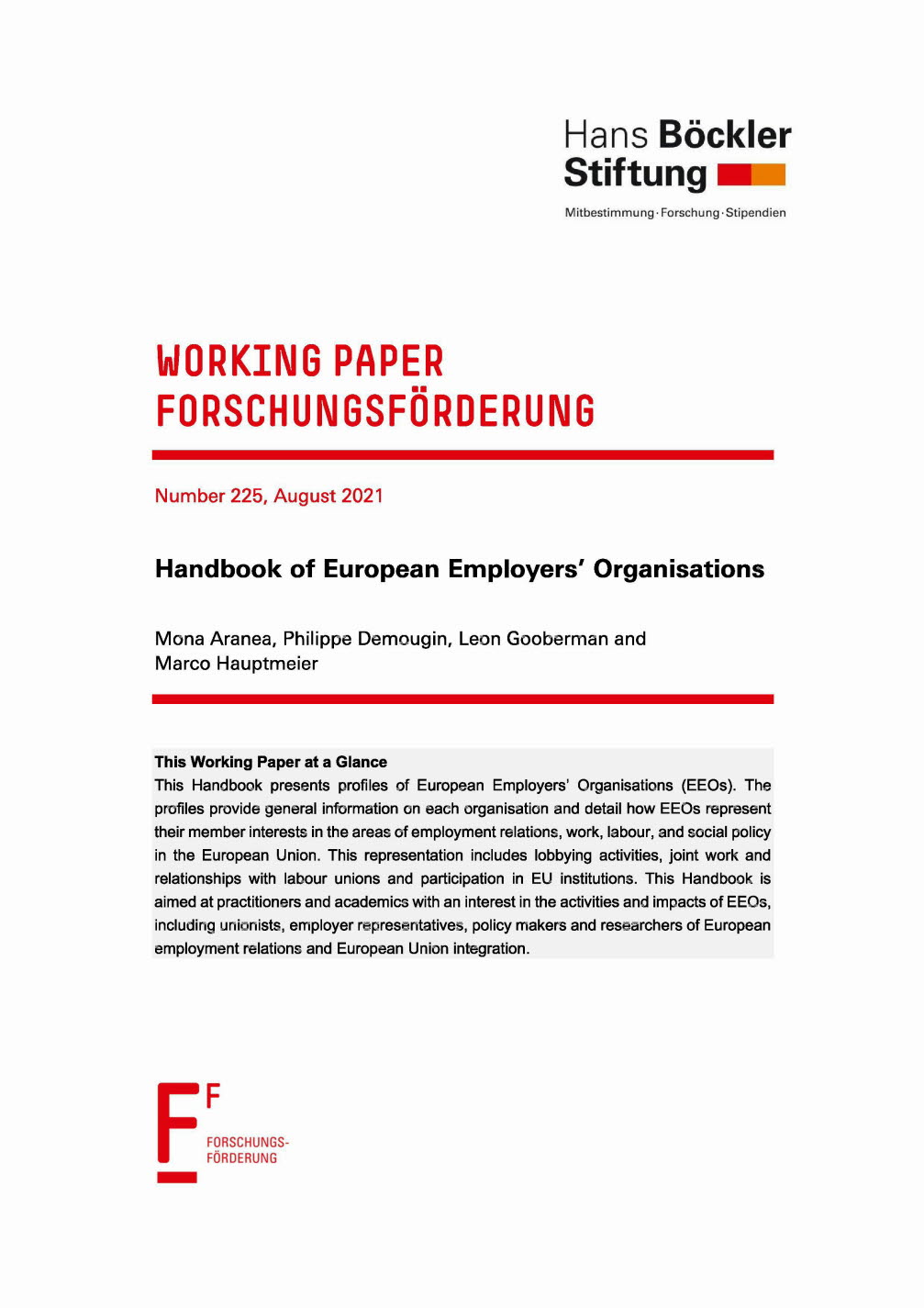 Handbook of European Employers` Organisations